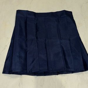 Pleated Navy Skirt